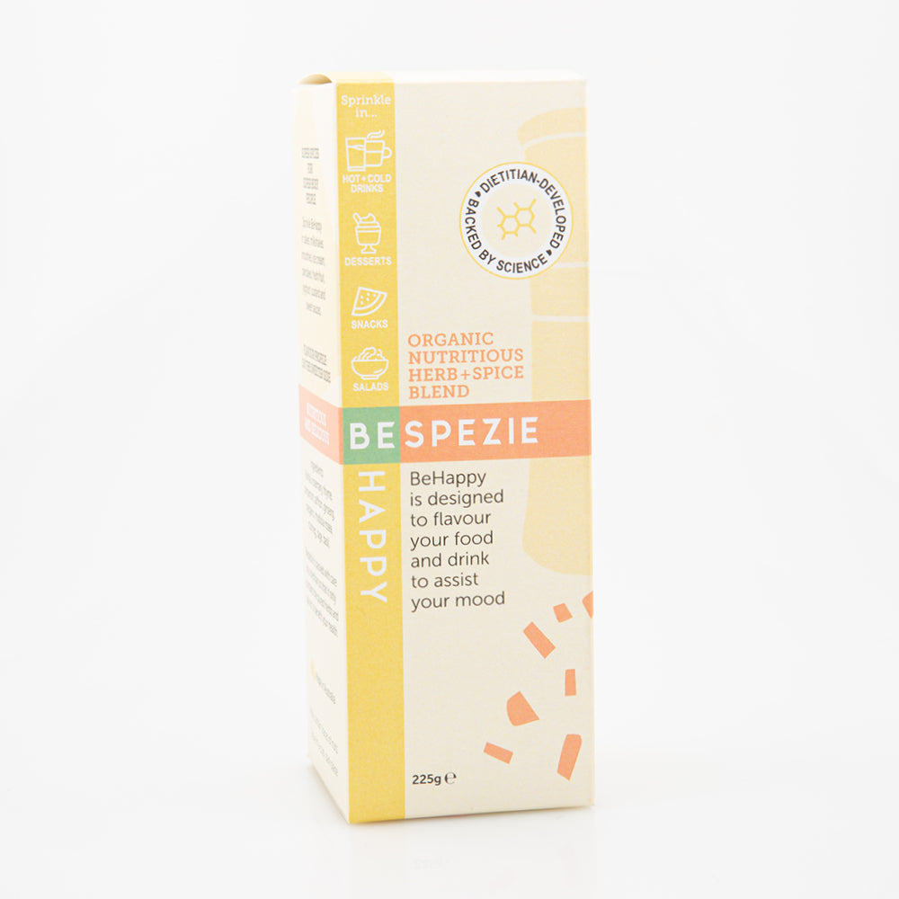 Bespezie | BeHappy is designed to flavour your food and drink to assist your mood